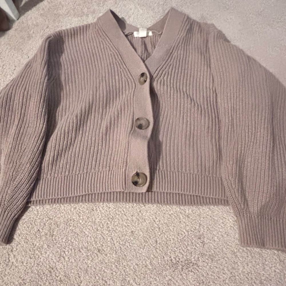 Women's Taupe Cardigan Sweater
